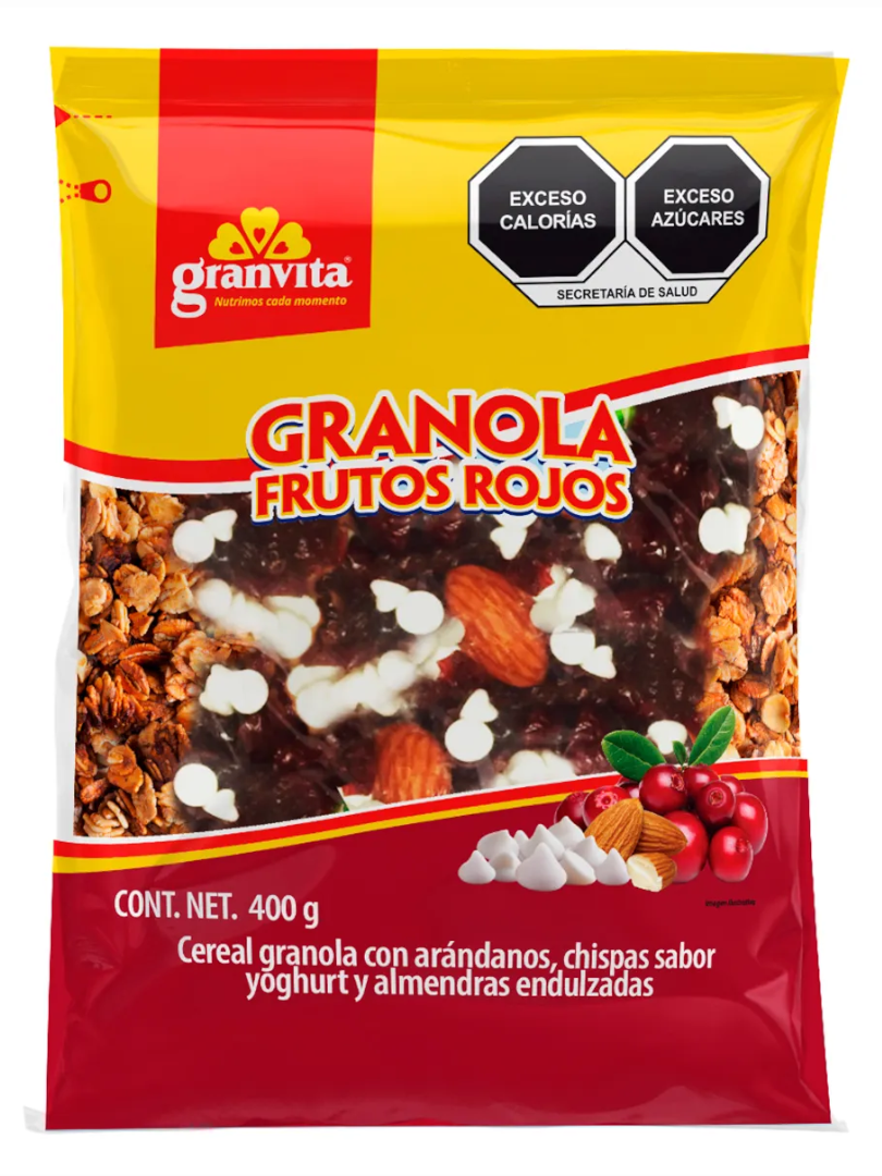 GRANOLA GRANVITA C/FRUTAS 30/400 GR