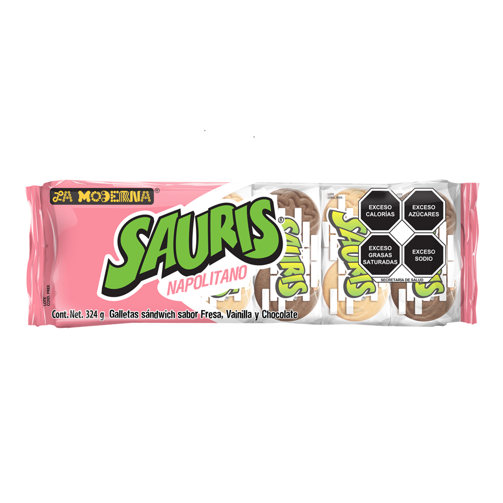 Galletas Sauris Napolitano La Moderna 324 G