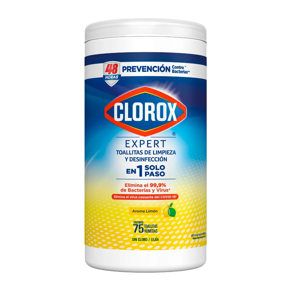 TOALLITAS CLOROX 6/75 PZAS LIMON