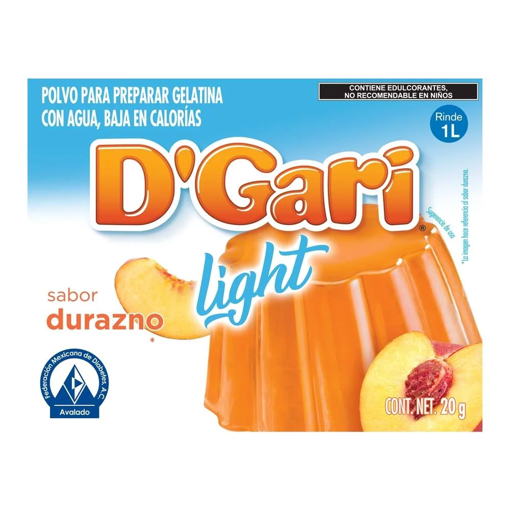 GELATINA DGARI S/AZU 24/20 DURAZNO