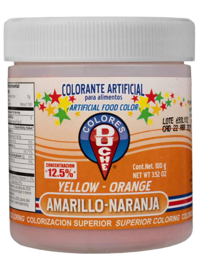 COLORANTE AMARILLO NARANJA 100GRS