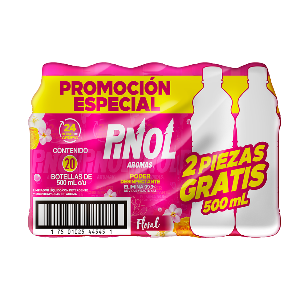 CAJA PINOL FLORAL 18/500ML+2PZAS GRATI
