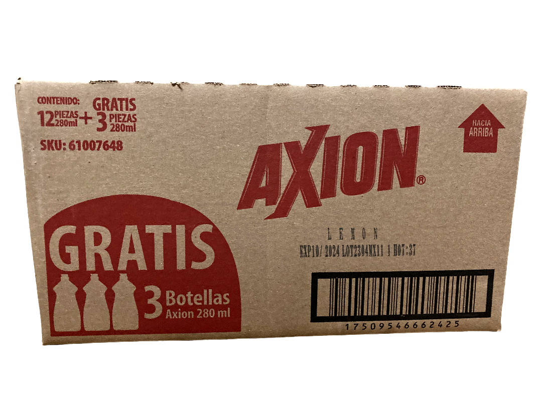 AXION LIQ.LIMON 12/280ML MAS 3PZS
