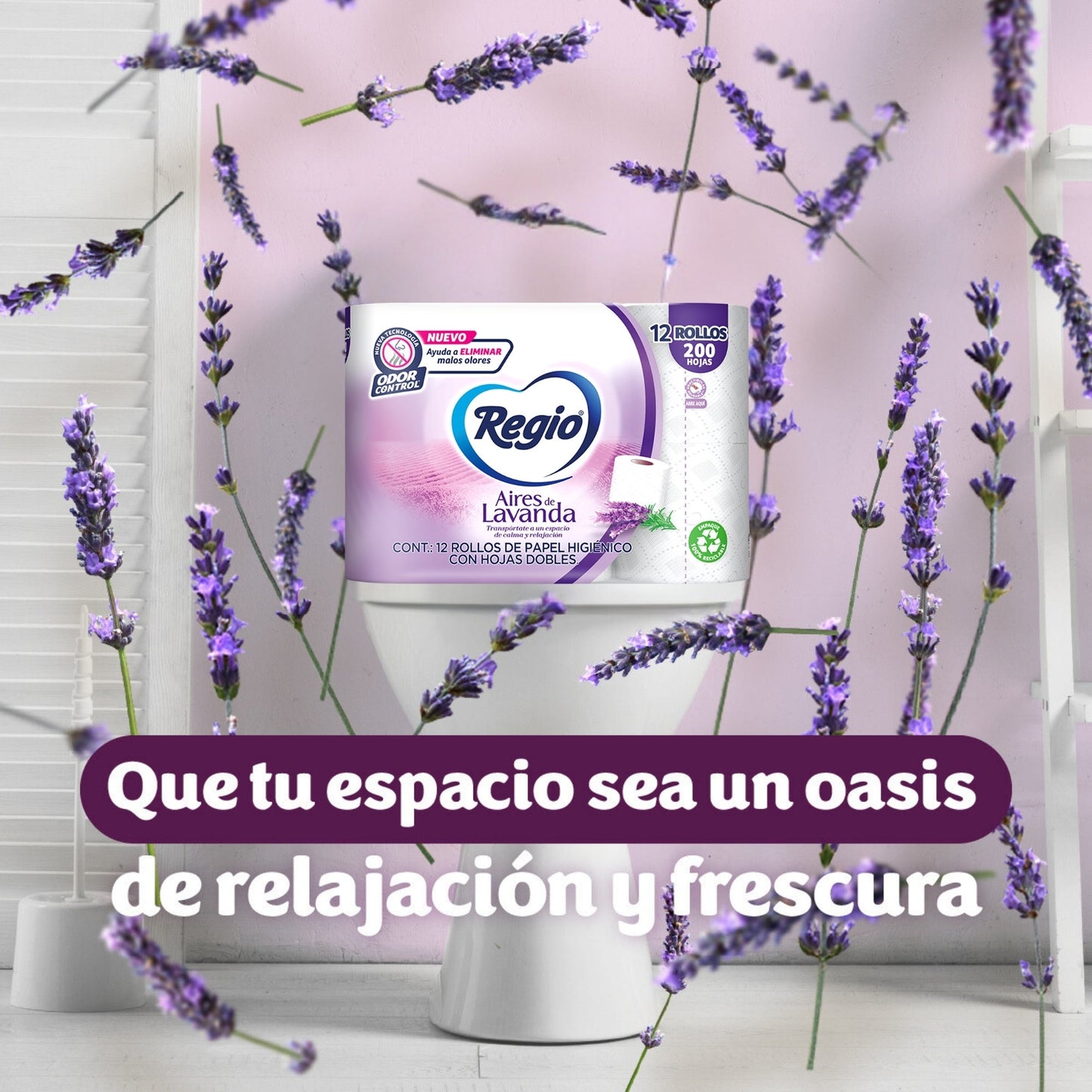 Regio Papel Higiénico Aires de Lavanda 12 rollos