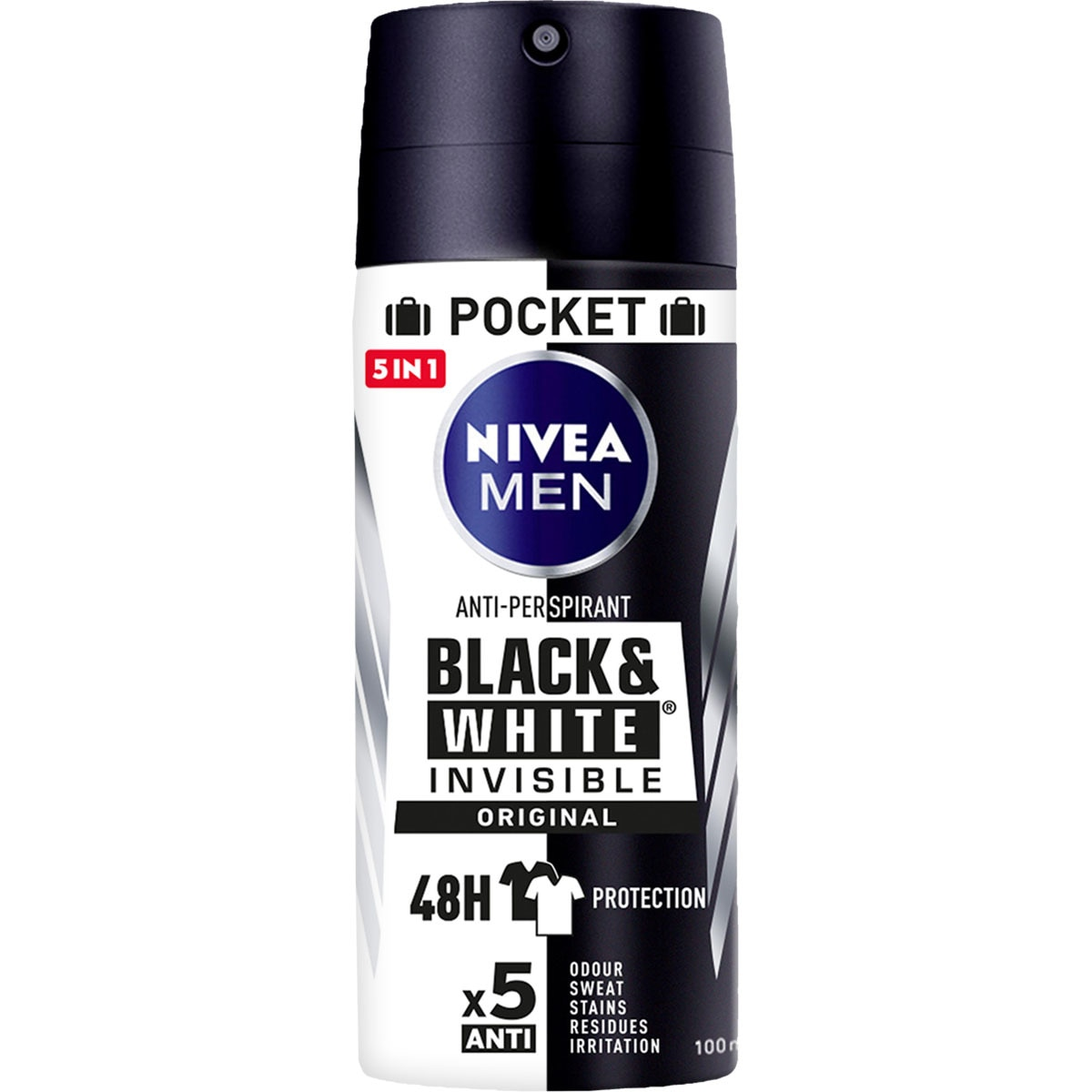 NIVEA DEO 12/100ML HM AERO BLACK & WHITE