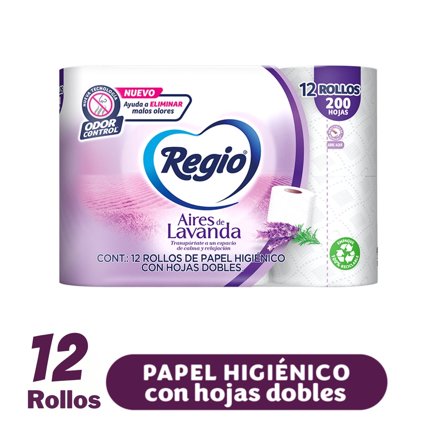 Regio Papel Higiénico Aires de Lavanda 12 rollos