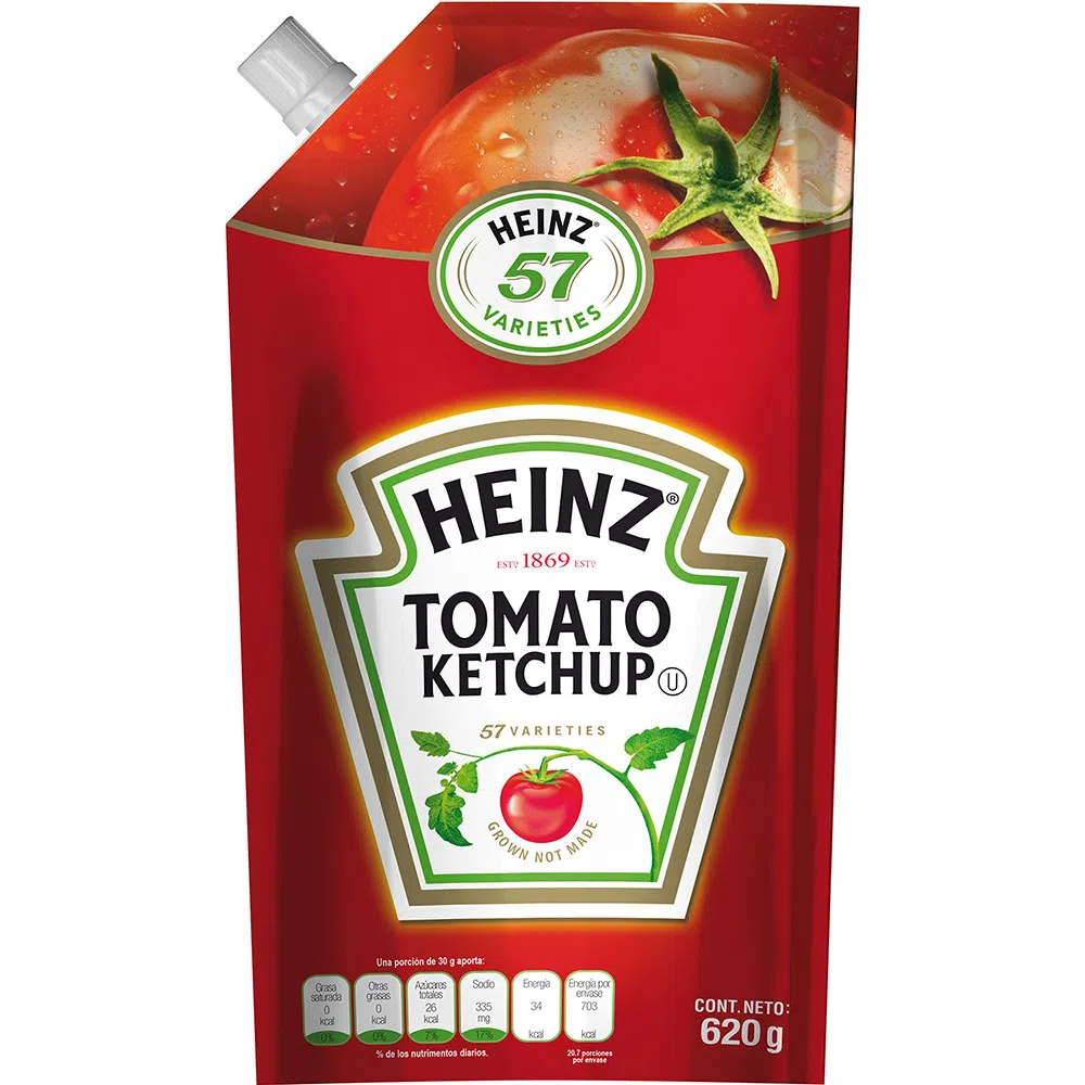 KETCHUP HEINZ 12/620 GR DOYPACK