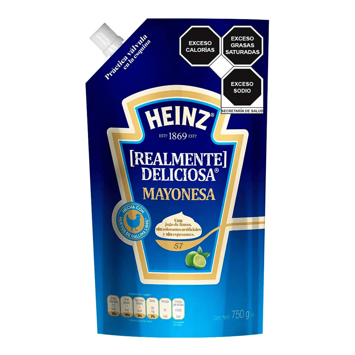 MAYONESA HEINZ 12/750 GRS DOYPACK