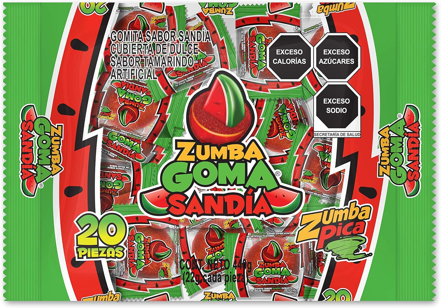 ZUMBA GOMA SANDIA 20/20 PZAS