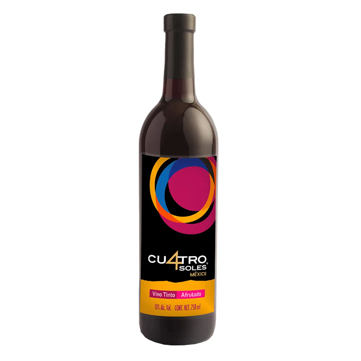 VINO 4 SOLES TINTO AFRUTADO 12/750 ML