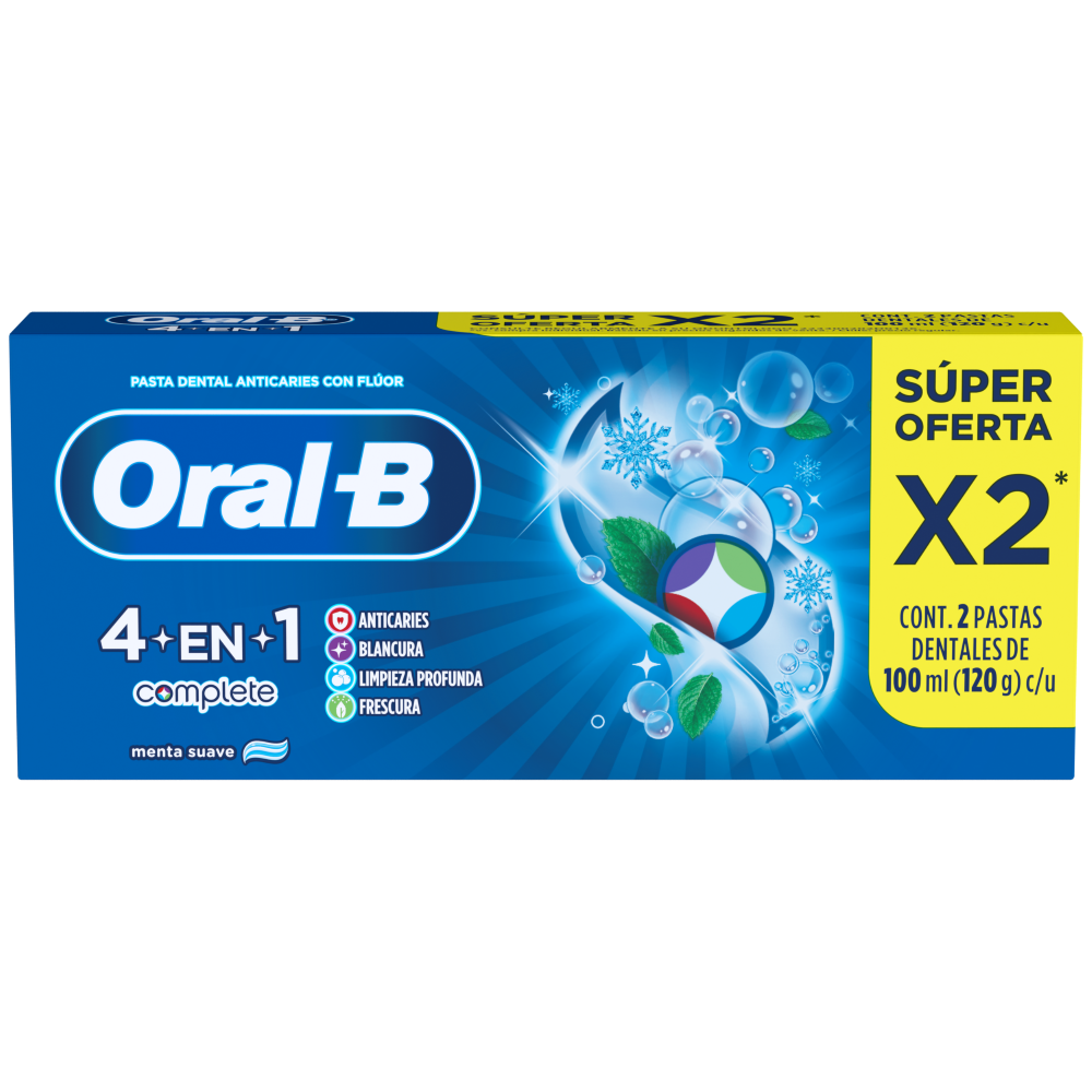 CREMA DENTAL ORAL B 12/200ML 4EN1 COMP.
