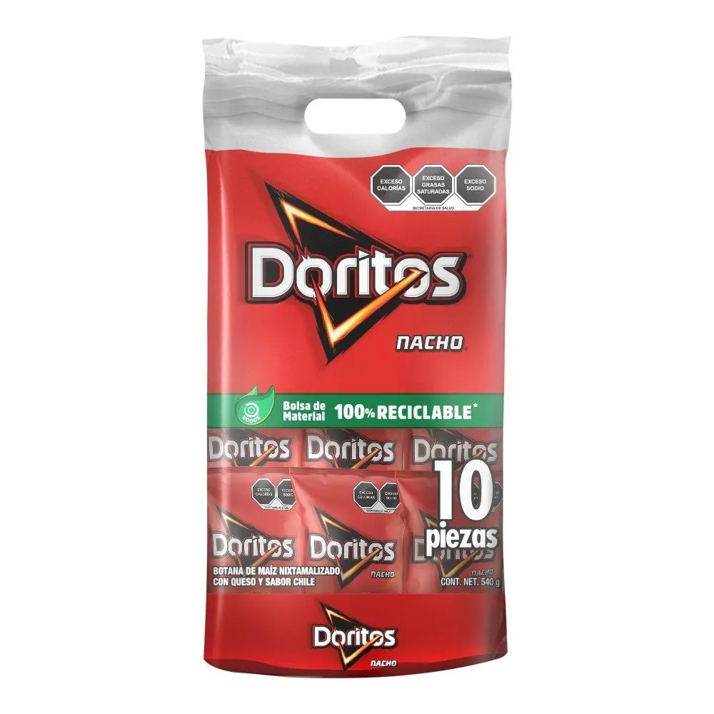 10 PACK DORITOS 5/10/540 GRS