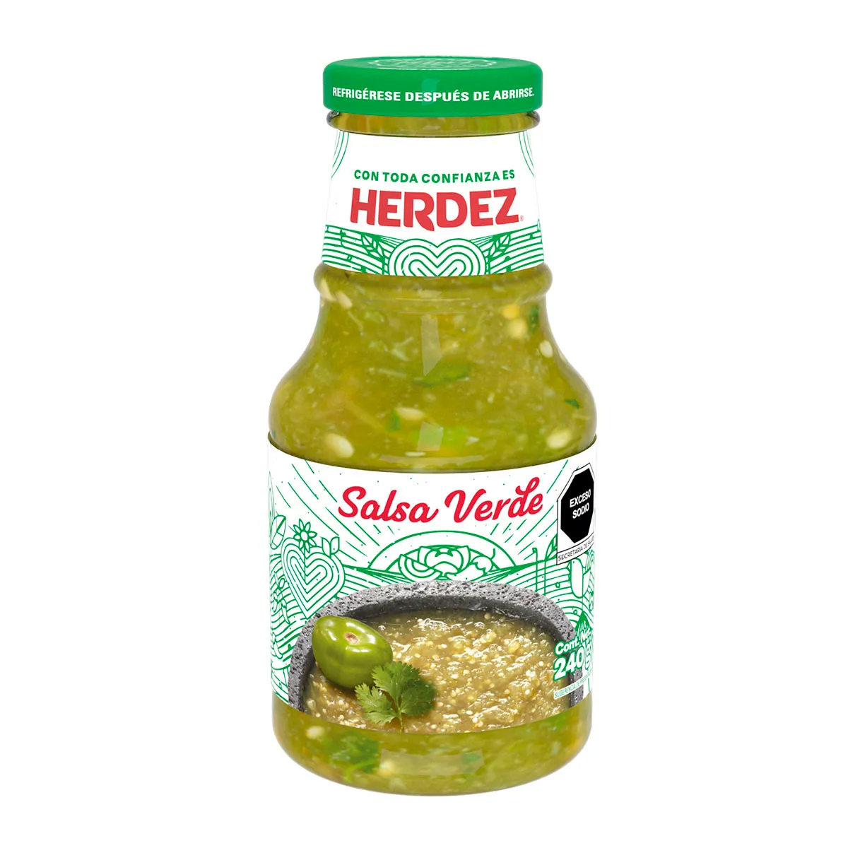 SALSA HERDEZ 12/240 GR VERDE FCO.
