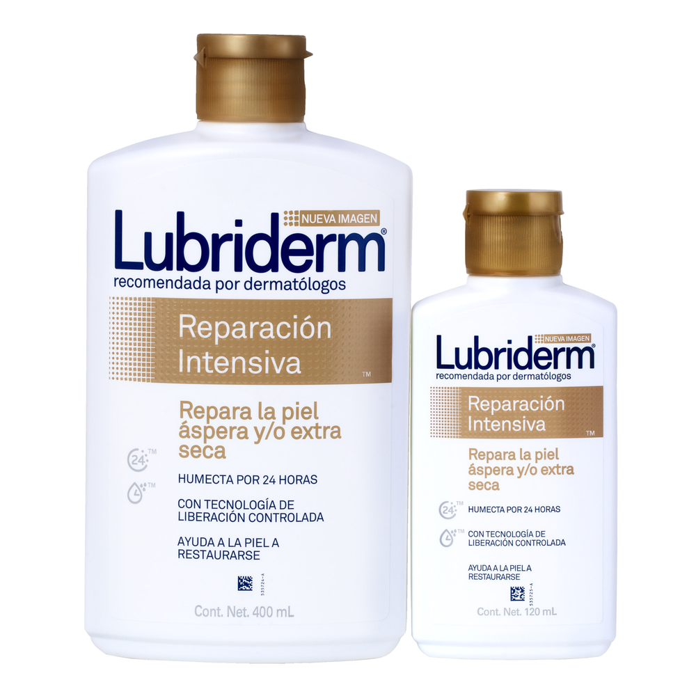 LUBRIDERM 12/400 ML REP.INT.120ML GRAT.