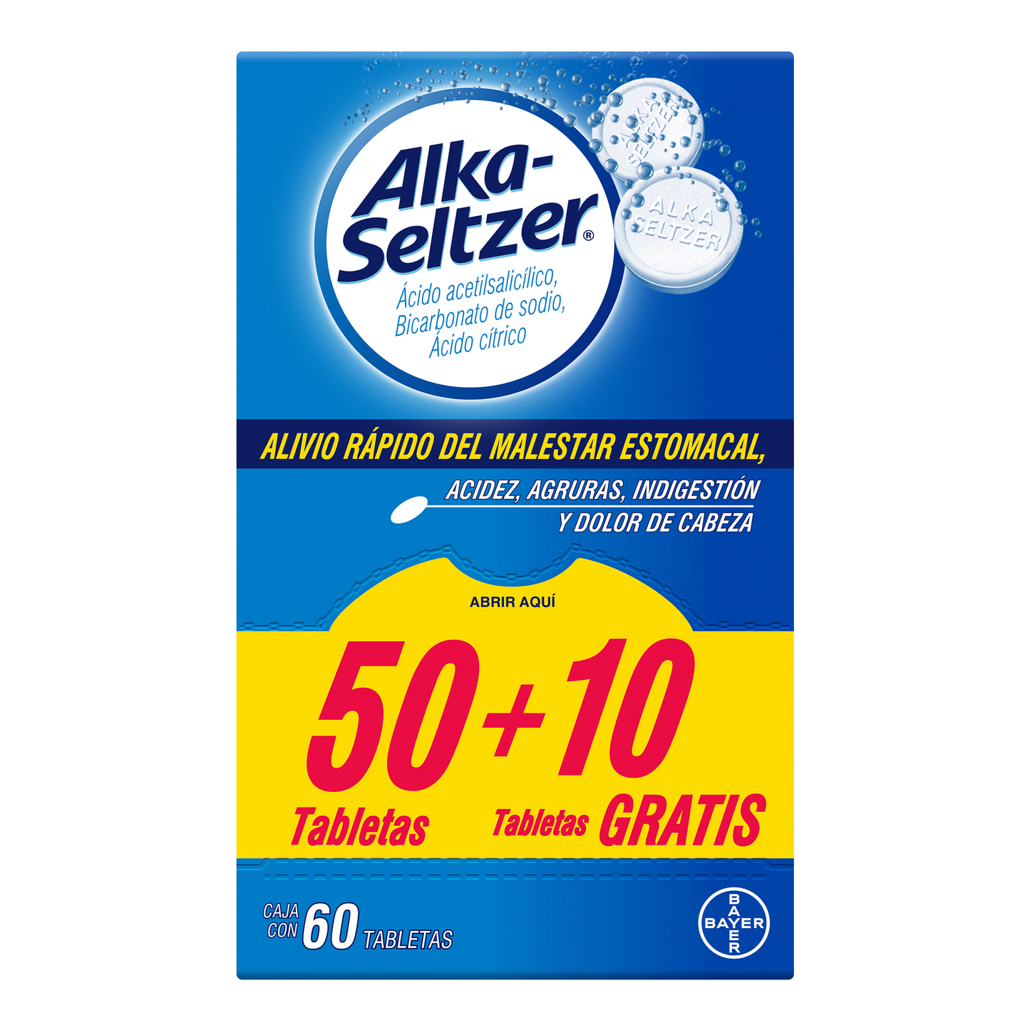 ALKA SELTZER 8/50 SOB.MAS 10 GRAT.
