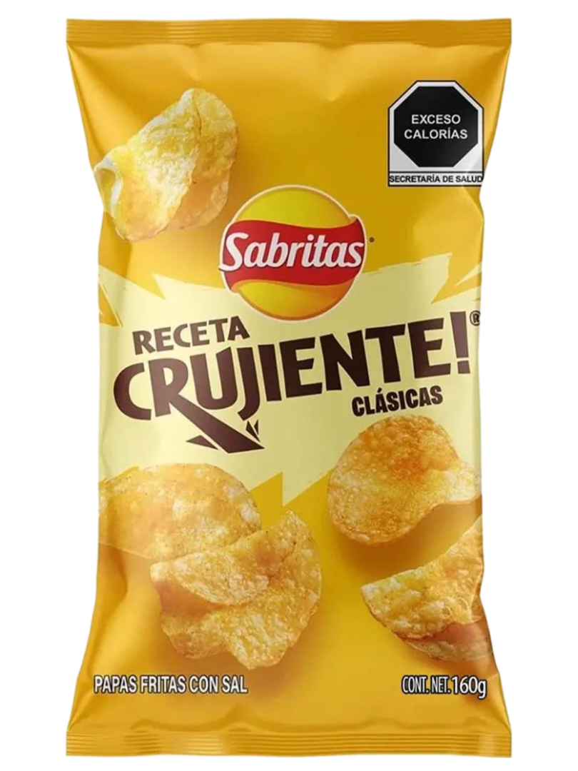 PAPAS RECETA CRUJIENTE SAL 160GRS