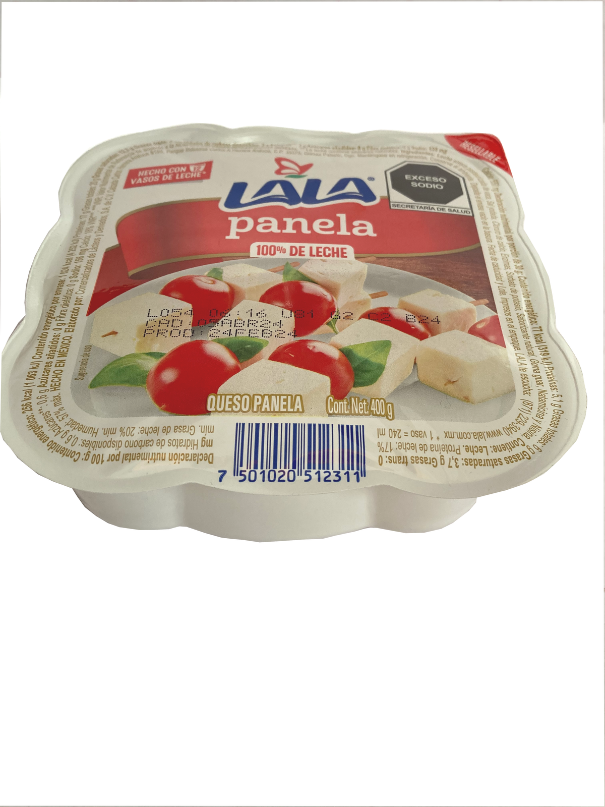 QUESO PANELA LALA 6/400 GRS