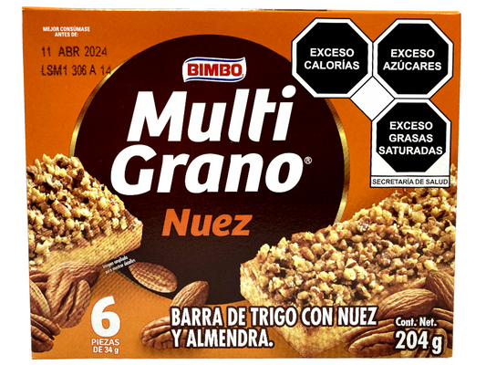 BARRA MULTIGRANO NUEZ 204GRS