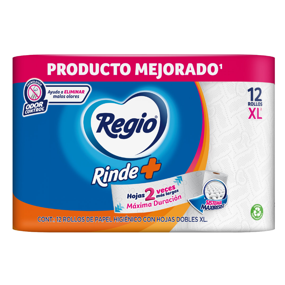 Regio Papel Higiénico Rinde+ 12 Rollos