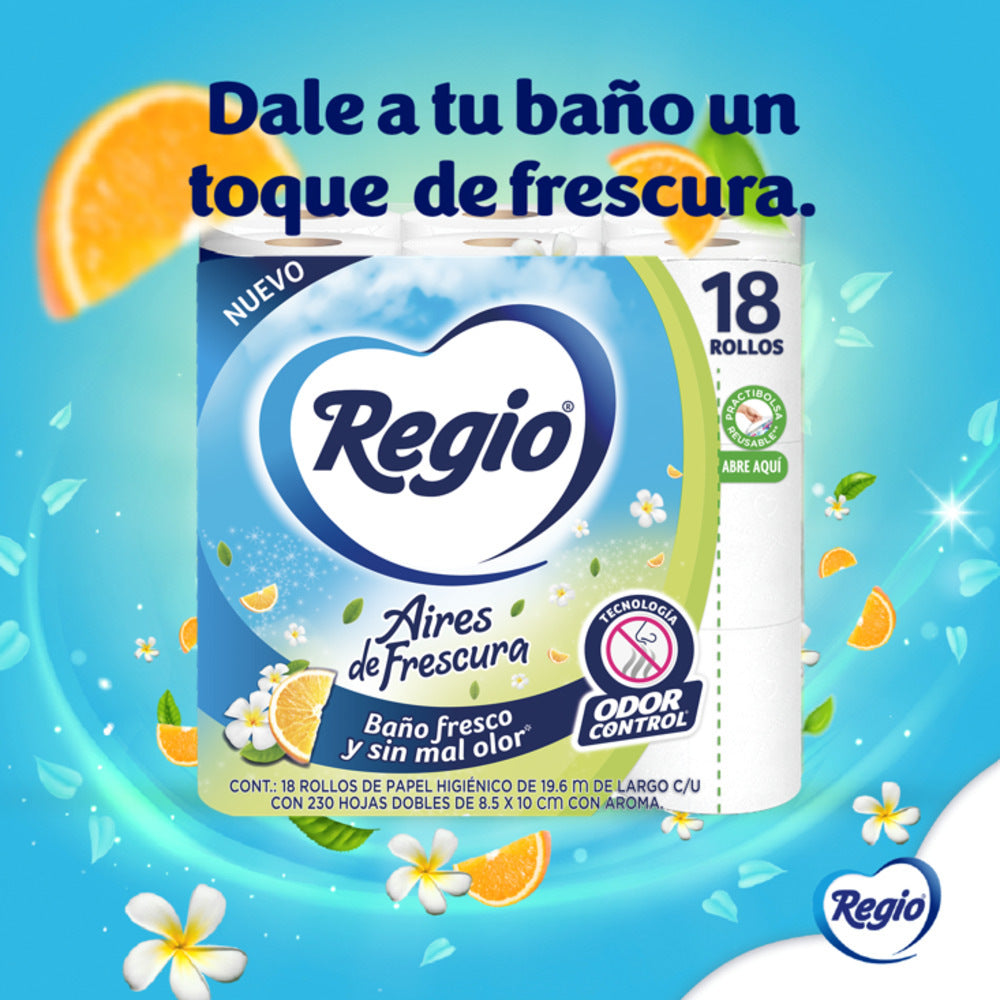 Regio Papel Higiénico Aires de Frescura 18 Rollos