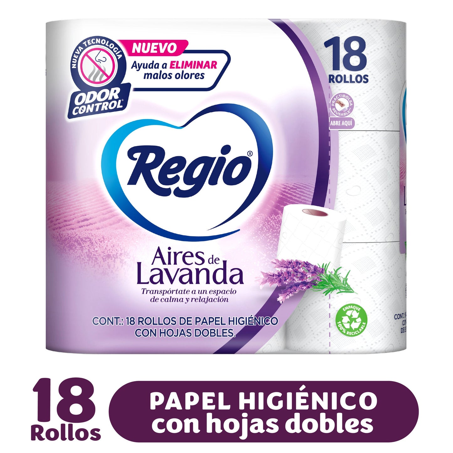 Regio Papel Higiénico Aires de Lavanda 18 rollos
