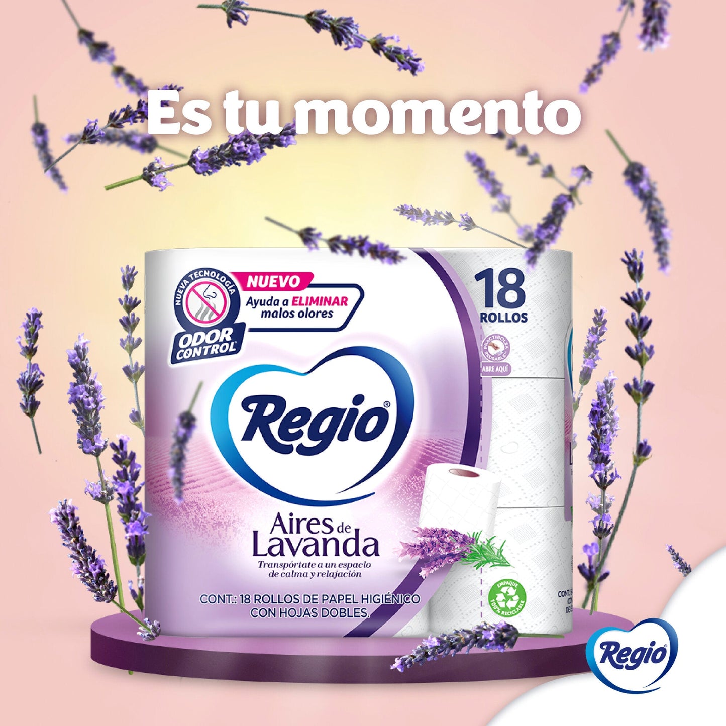 Regio Papel Higiénico Aires de Lavanda 18 rollos