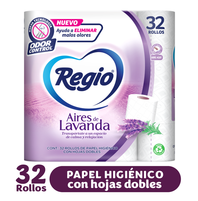 Regio Papel Higiénico Aires de Lavanda 32 rollos
