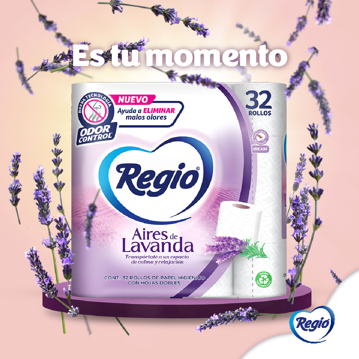 Regio Papel Higiénico Aires de Lavanda 32 rollos