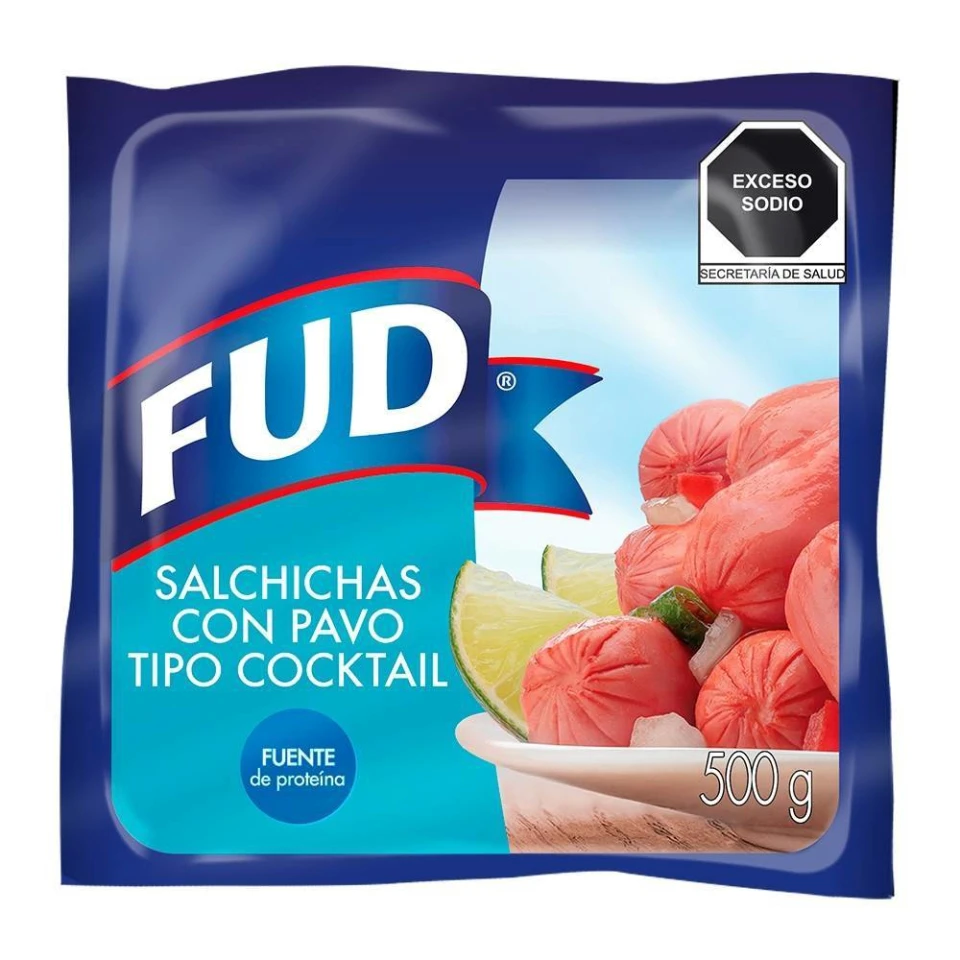 SALCHICHA FUD COCKTAIL DE PAVO 500GRS