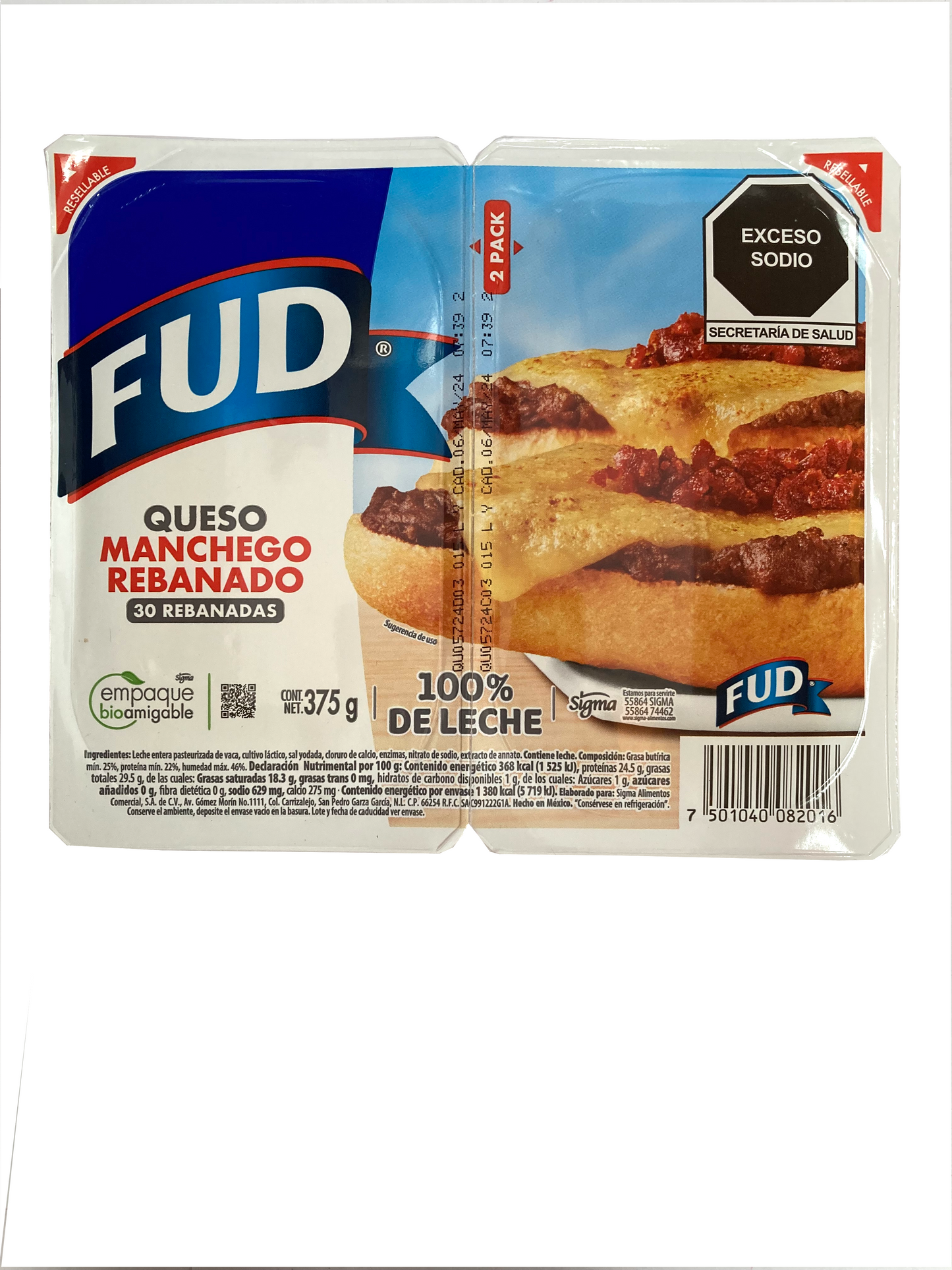 QUESO MANCHEGO FUD 375GRS