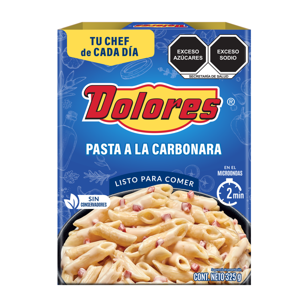 DOLORES RTE PASTA CARBONARA 10/325 GR