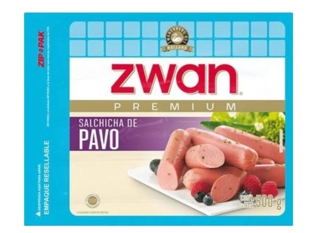 SALCHICHA DE PAVO ZWAN 500GRS