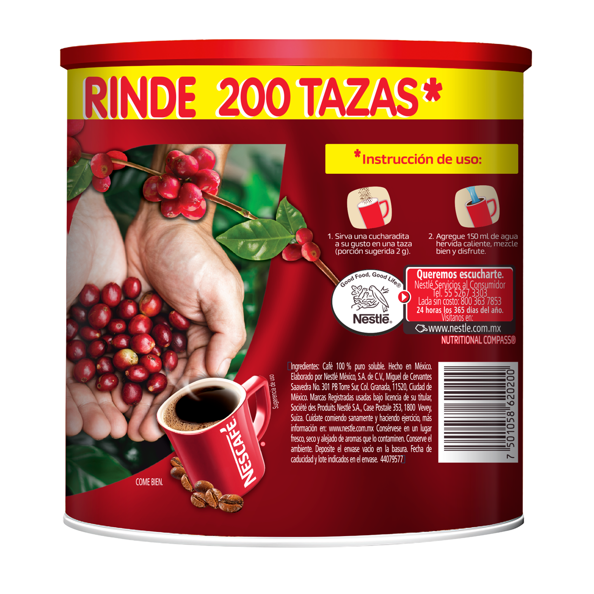 Café Soluble Nescafé Clásico Lata 400g