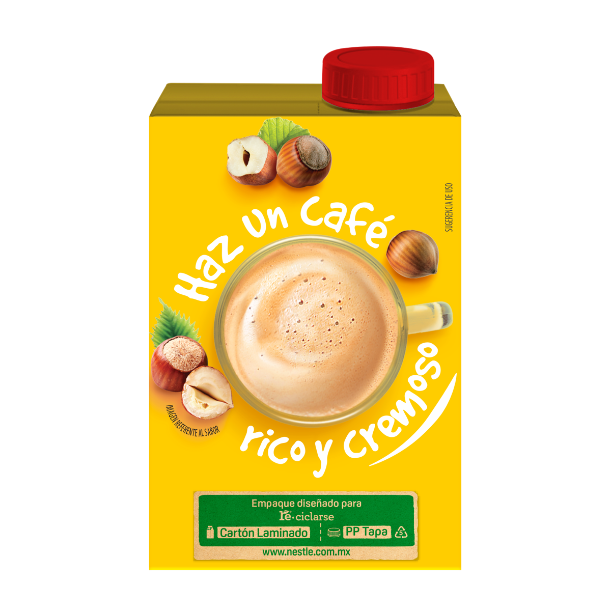 Sustituto de Crema para Café Coffee Mate Líquido Sabor Avellana 530g