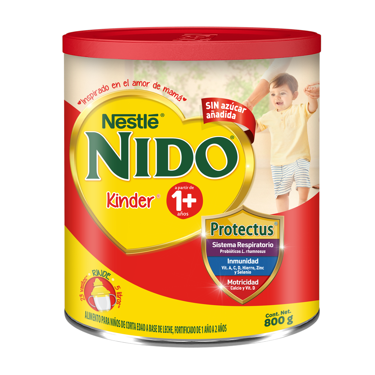 Aimento Para Niños de Corta Edad Nido Kinder 1+ Lata 800g