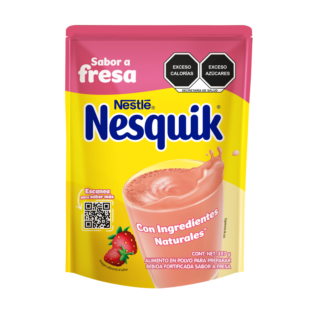 Alimento en Polvo Nesquik Sabor Fresa 357g