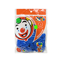 GLOBO PAYASO NUM 9 AZUL ROYAL 50/100 PZA