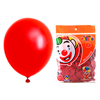 GLOBO PAYASO NUM 9 ROJO CARMIN 50/100 PZ