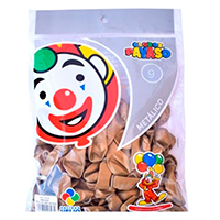 GLOBO PAYASO NUM 9 DORADO 100/50 PZAS