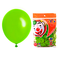 GLOBO PAYASO NUM 9 VERDE LIMA 50/100 PZ