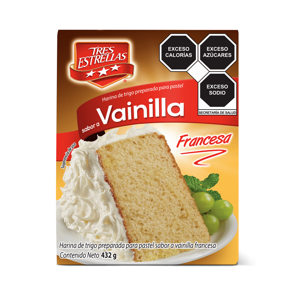 Pastel Vainilla Tres Estrellas 432 G