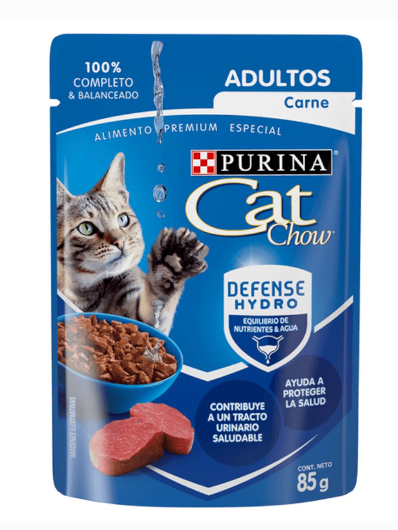 CAT CHOW POUCH 12/1/85 GR CARNE