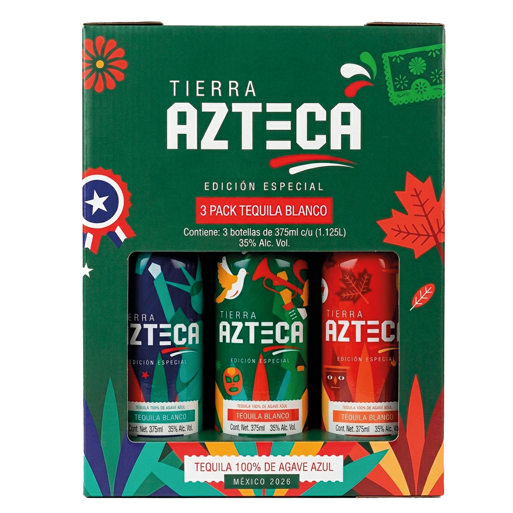 TEQ.TIERRA AZTECA BCO TRIPACK 6/375 ML