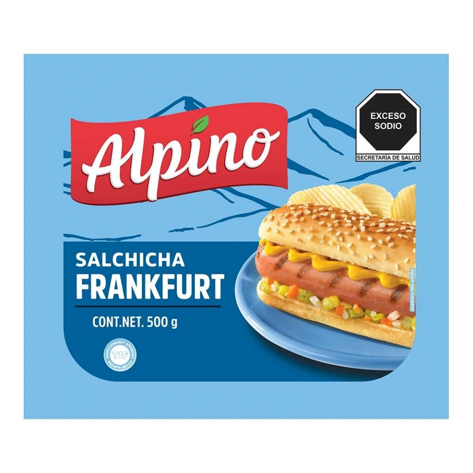 SALCHICHA FRANKFURT PAVO ALPINO 500G