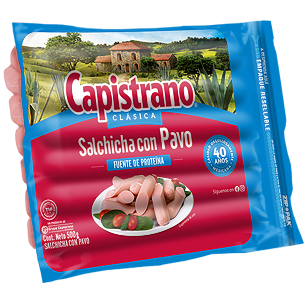 SALCHICHA DE PAVO CAPISTRANO 500GRS