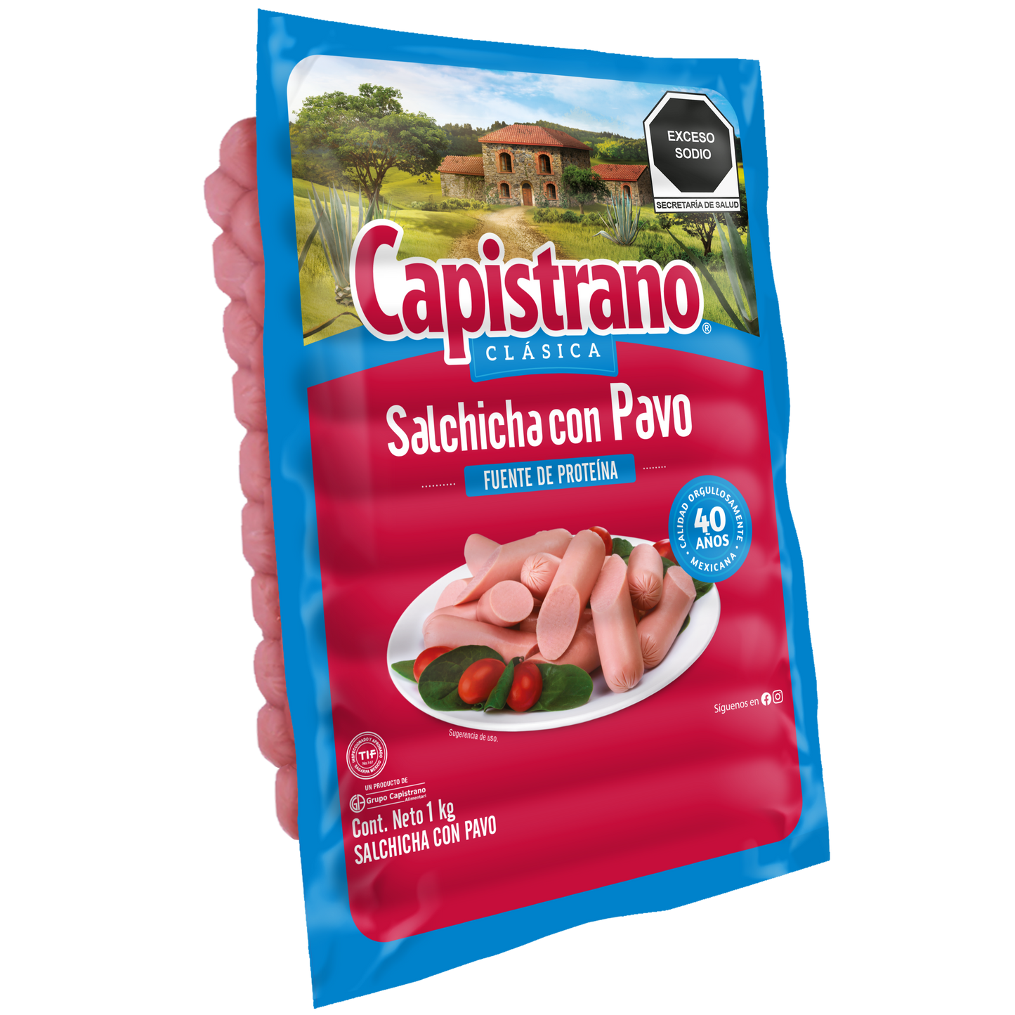 SALCHICHA DE PAVO CAPISTRANO 1KG pza