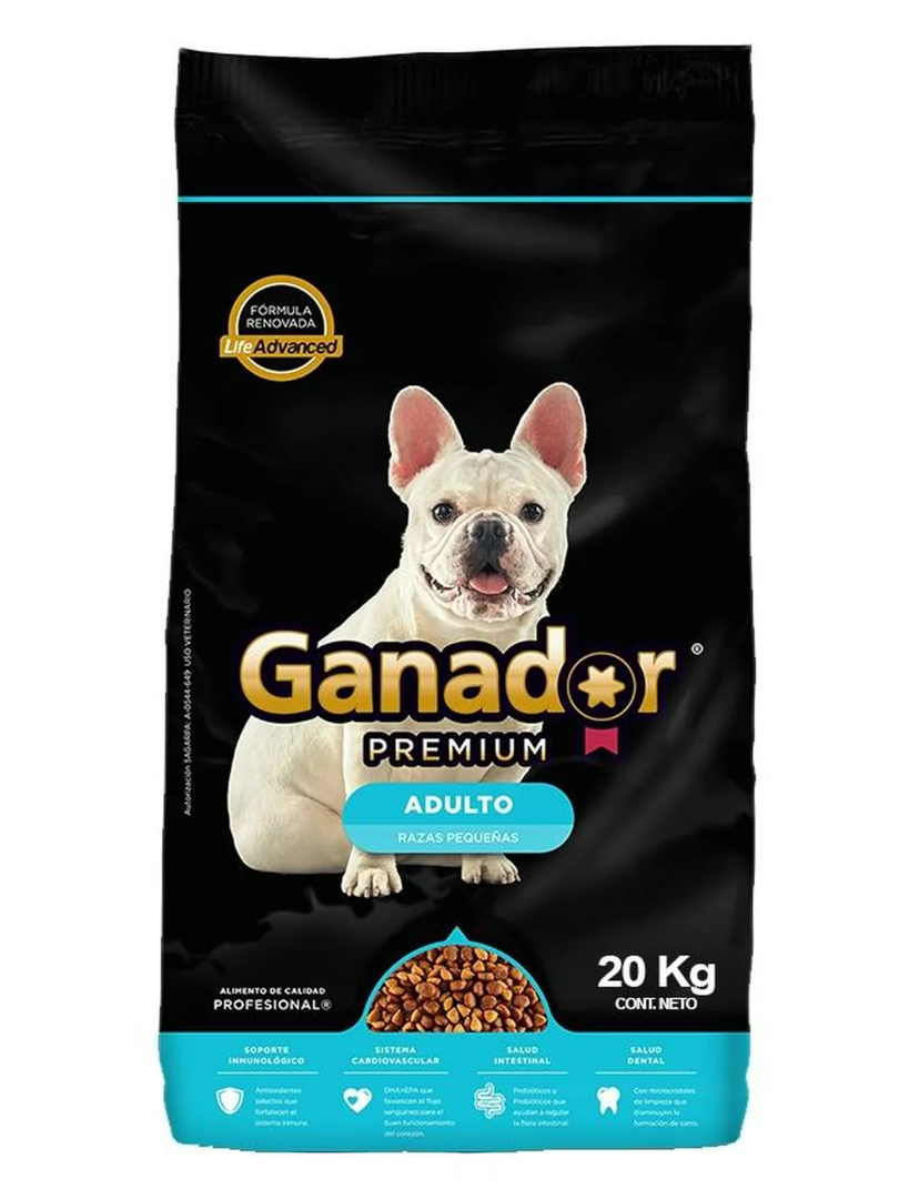 GANADOR PREMIUM ADULTO R.PEQ.1/20 KG.