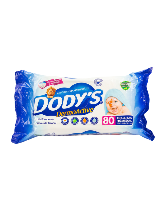 TOALLITA HUM.DODYS AZUL 12/80 PZAS