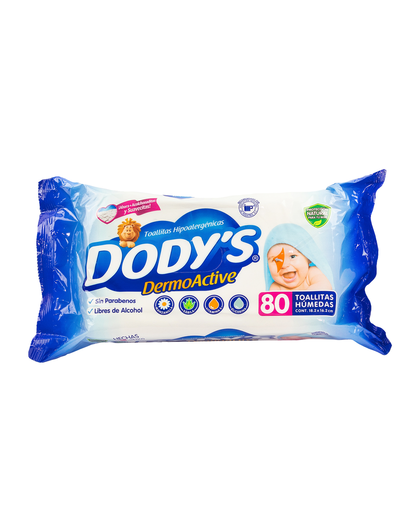 TOALLITA HUM.DODYS AZUL 12/80 PZAS