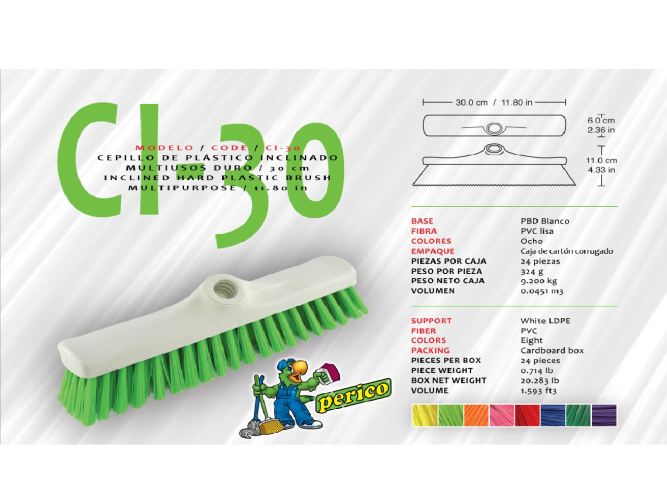 CEPILLO P/PISO SIN BASTON CI-30 /24 PZ